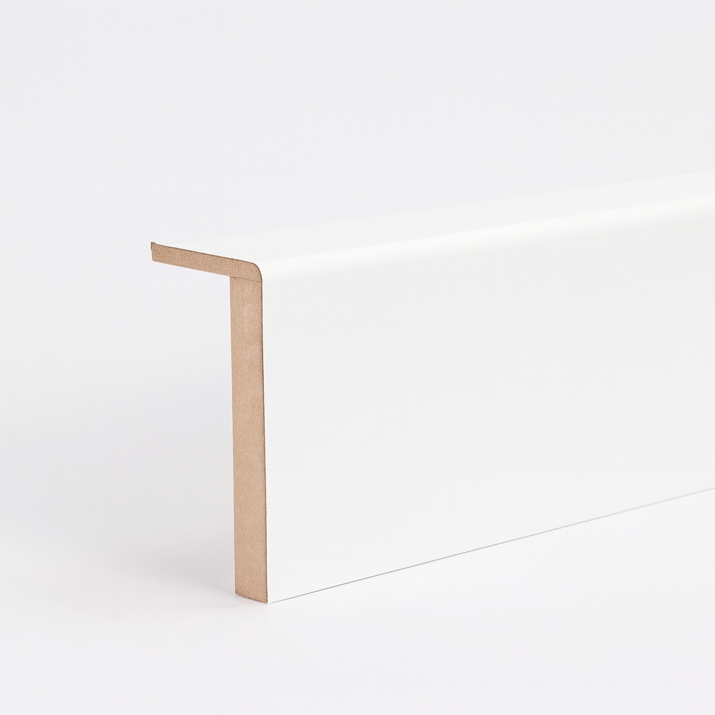 Baguette de recouvrement de tuyau blanc 120 x 60 x 2.400 mm