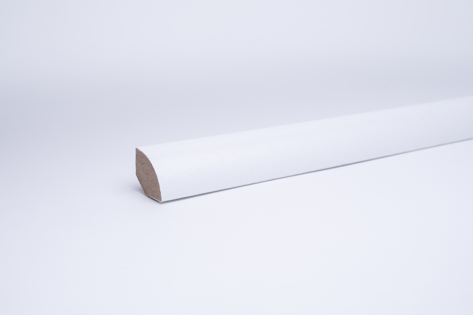 Viertelstableiste MDF Weiß 12 x 12 x 2600 mm
