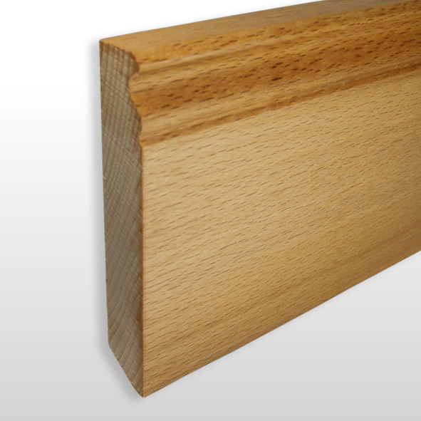 Plinthe en bois véritable profil Berlin 100mm hêtre huilé