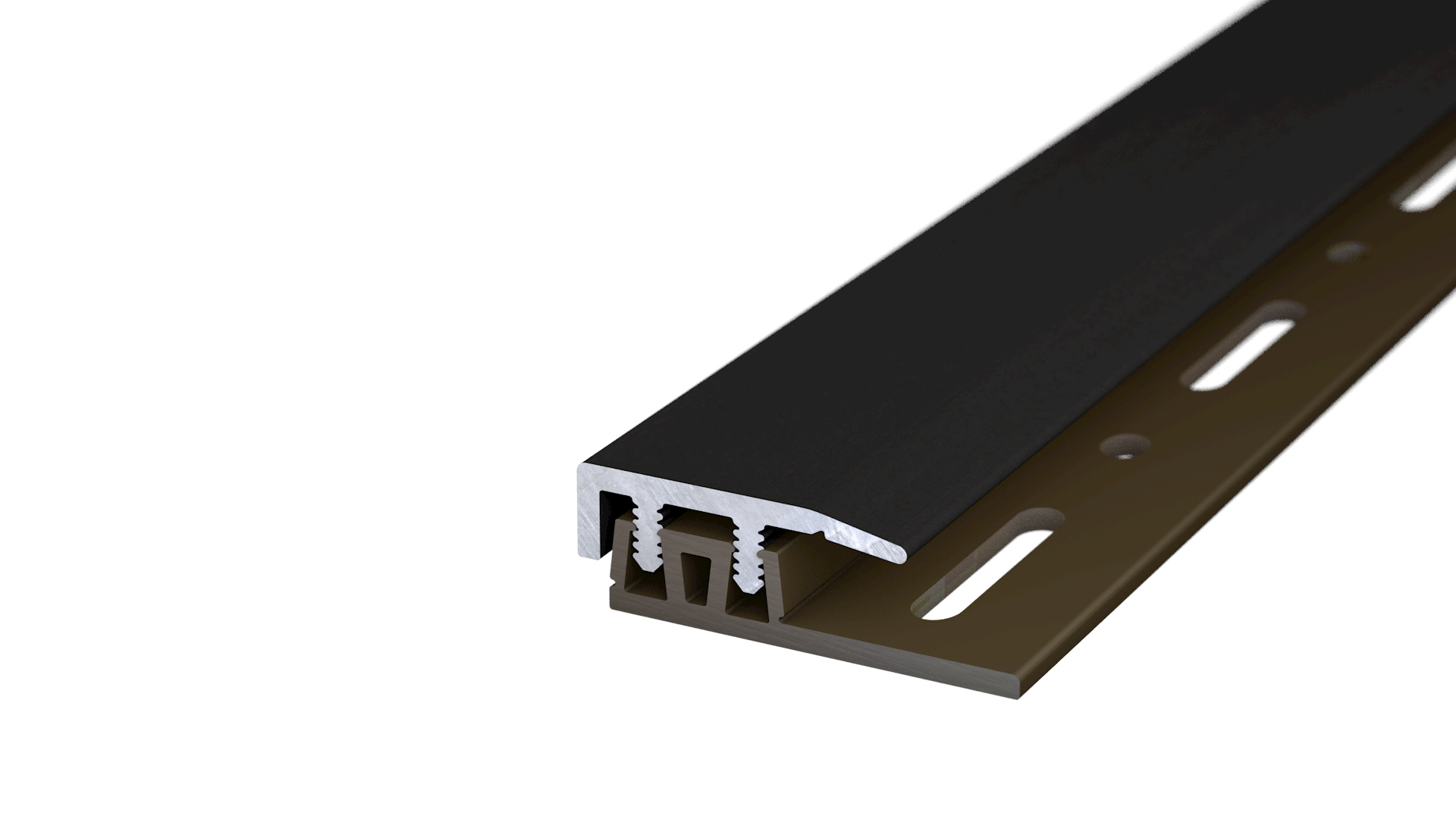 Profilé de finition pour sols design Noir anodisé - 0,90 m