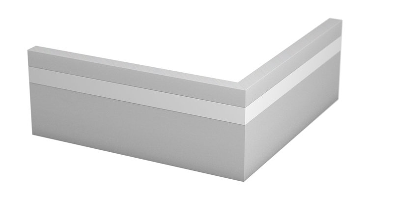 Prinz angle extérieur pour aluminium-plinthe 13 x 80 mm - N° 357 - Argent - 25 cm