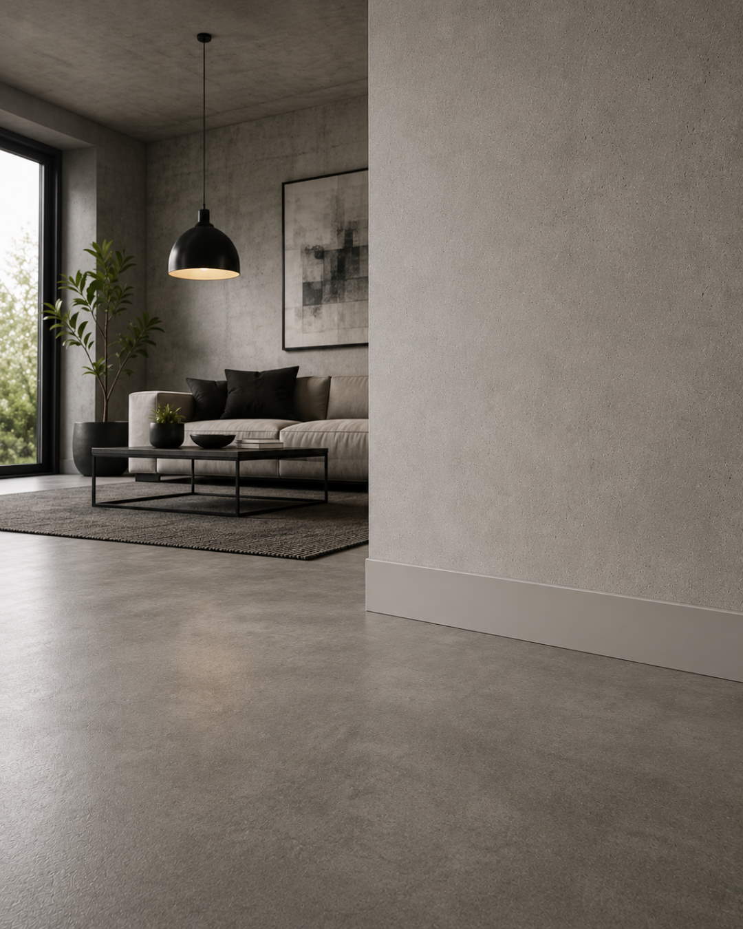 Rodapie con acabado tipo madera 60mm gris arena