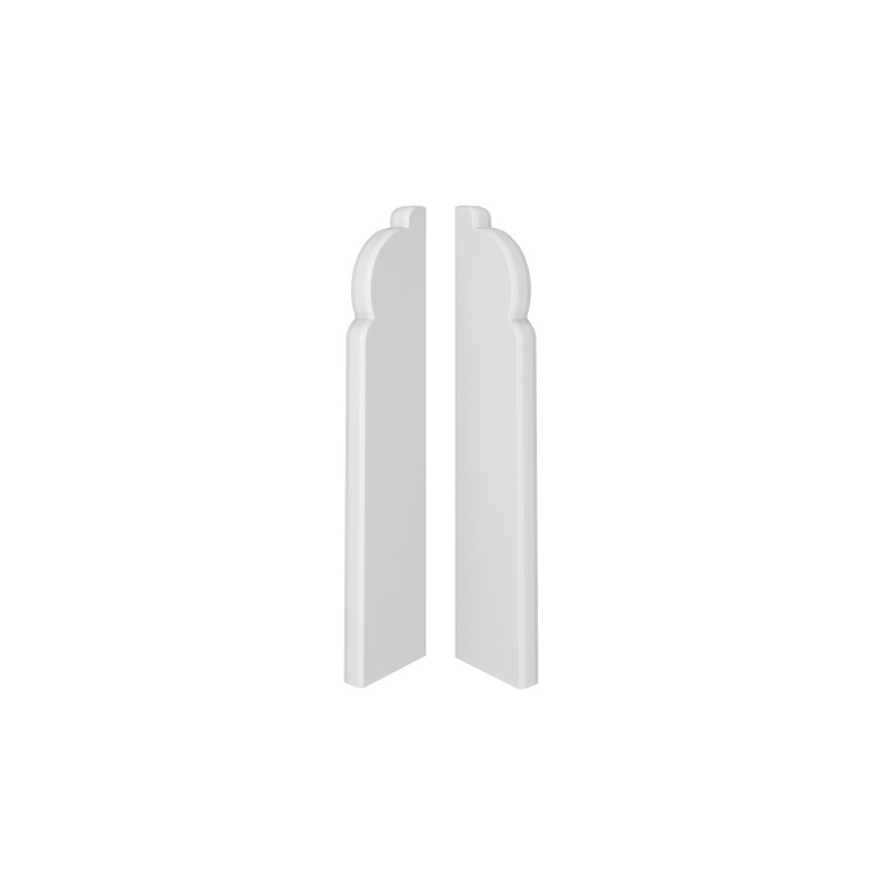 Finition droite / gauche pour plinthe Espumo ESP301 en blanc