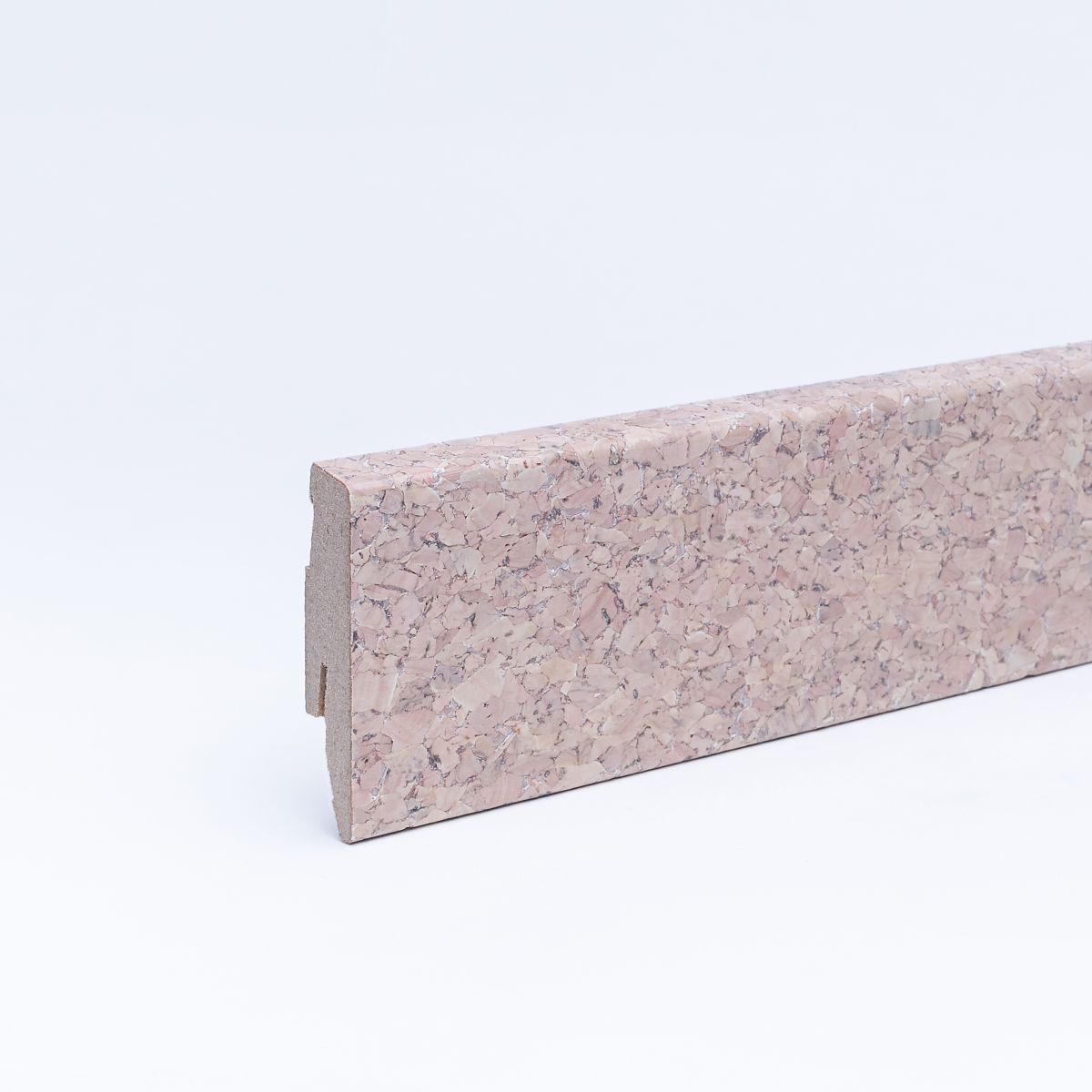 Plinthe liège véritable 60 mm liège gros laqué crème