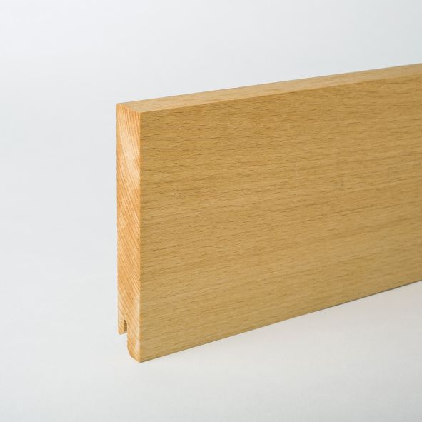 Plinthe en bois véritable carré 120mm hêtre huilé