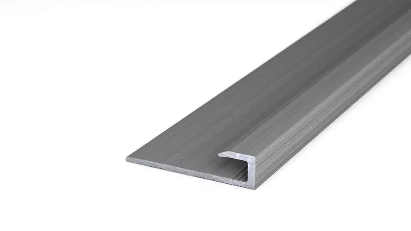 Alu-Abschlussprofil Nr. 212. 27 x 6,4 mm - Edelstahl 270 cm