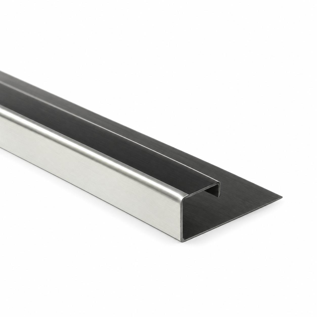 Perfil cuadrado de acero inoxidable «tipo Q» de 14 mm - Pulido