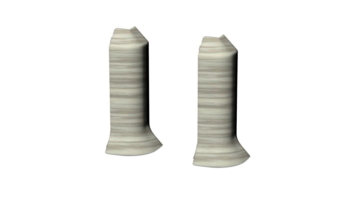 Prinz angles extérieurs - Plastique. pour hartschaum-plinthe 60 mm. - N° 811 - Chêne gris