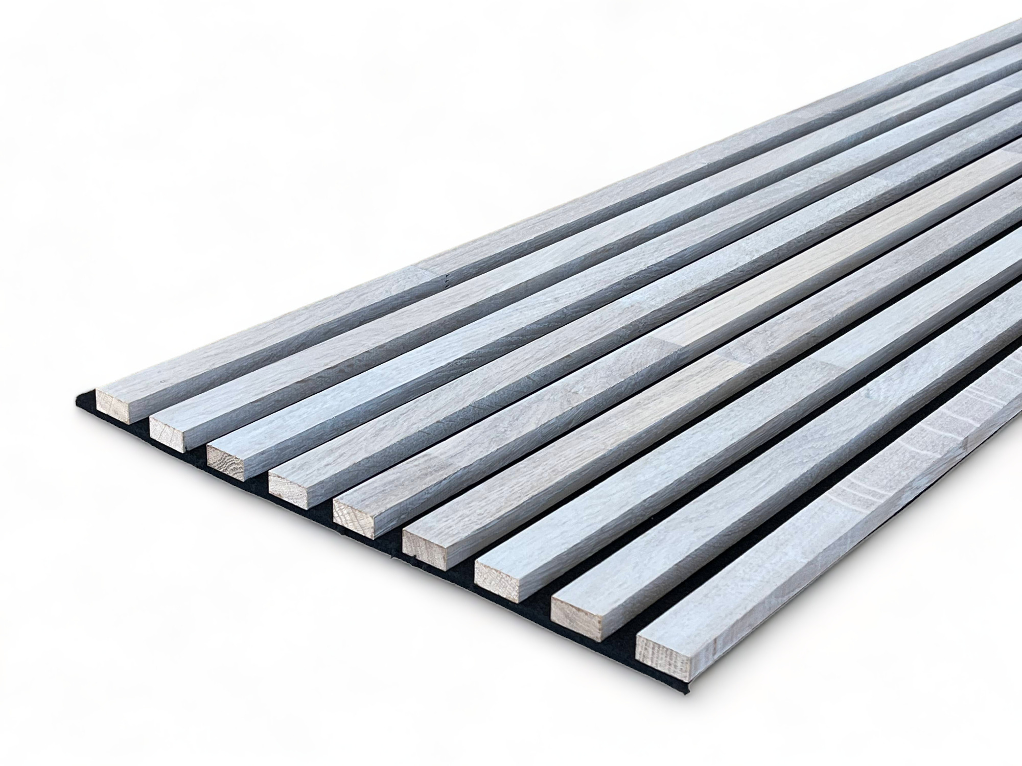 Panneaux acoustiques en bois massif 2600 x 400 mm chêne naturel - Moon White