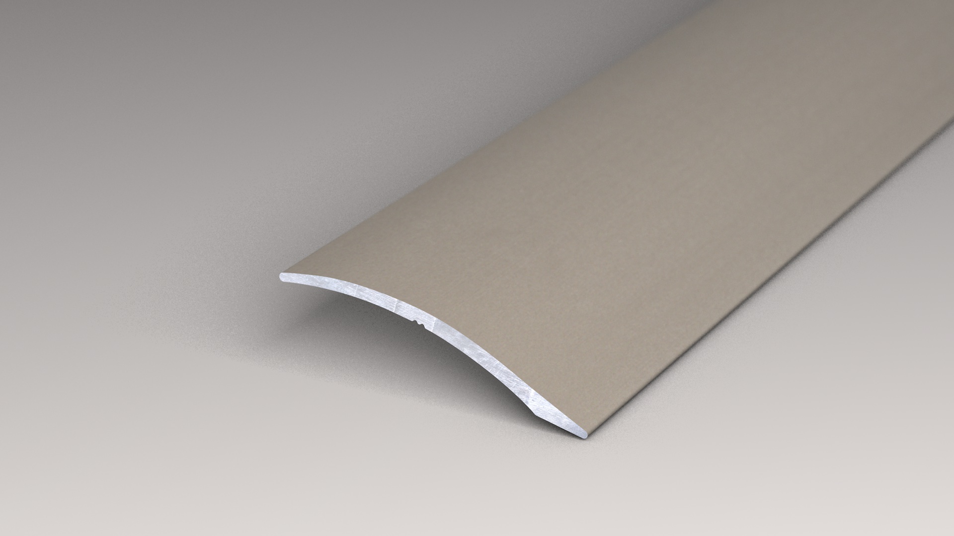 Profilé d'adaptation 40 mm autocollant Acier inoxydable mat - 1,00 m