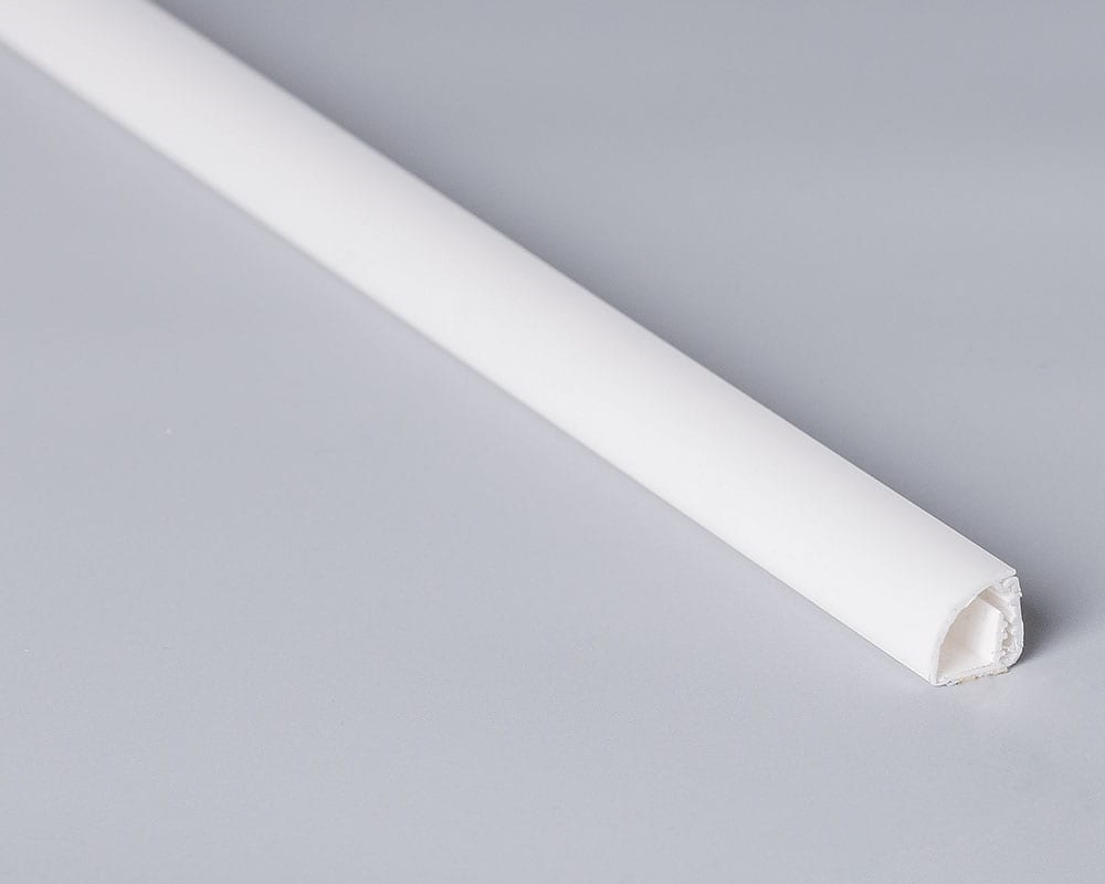 Canal de câble - Quart de rond - autocollant - 14 x 14mm - blanc