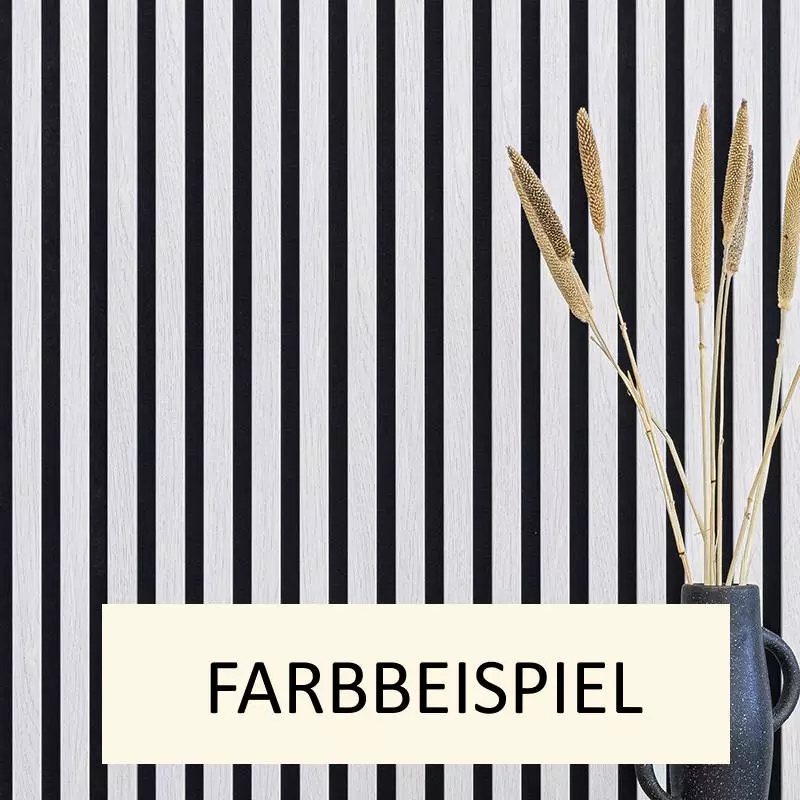 Akustikpaneel LX - Filzfarbe Schwarz 2600x400mm - verschiedene Farbe