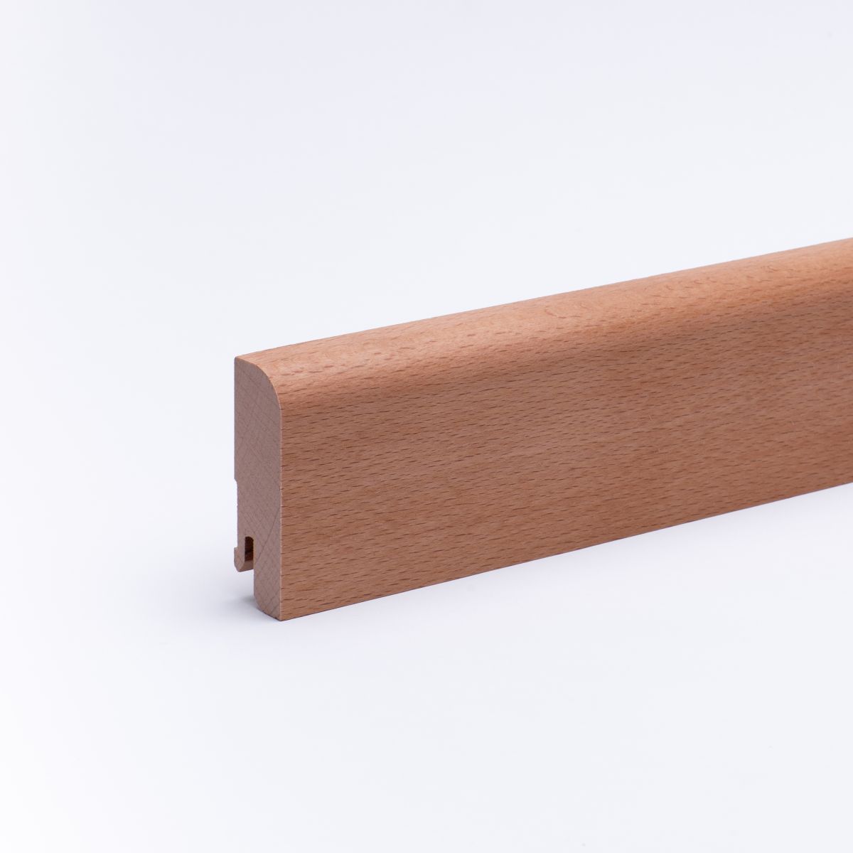 Plinthe en bois massif 60 mm arrondie - hêtre huilé