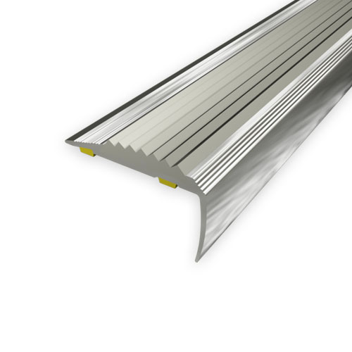 Bordure d'escalier 40x20 avec insert en caoutchouc gris, 0,90 m