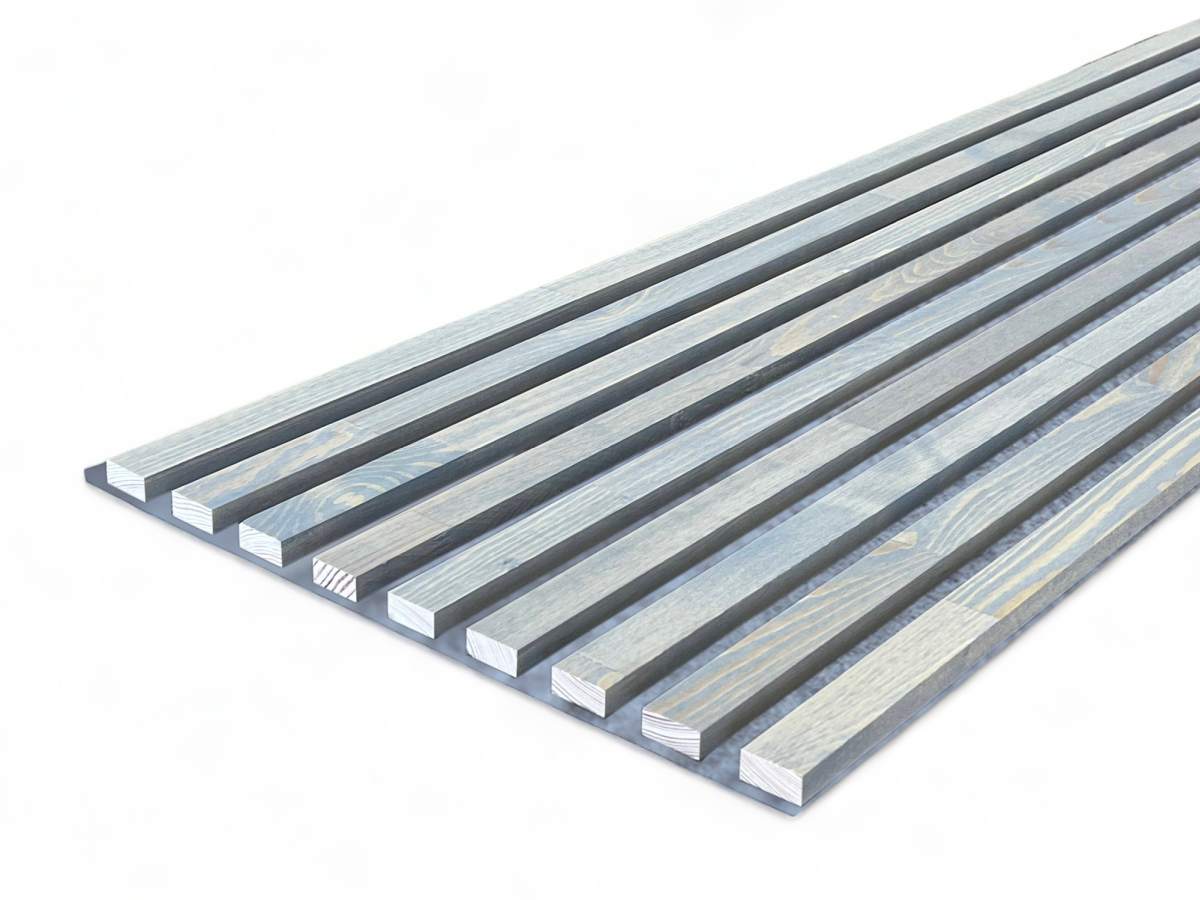 Panneaux acoustiques gris massifs 2600 x 400 mm Pin - Ash Grey