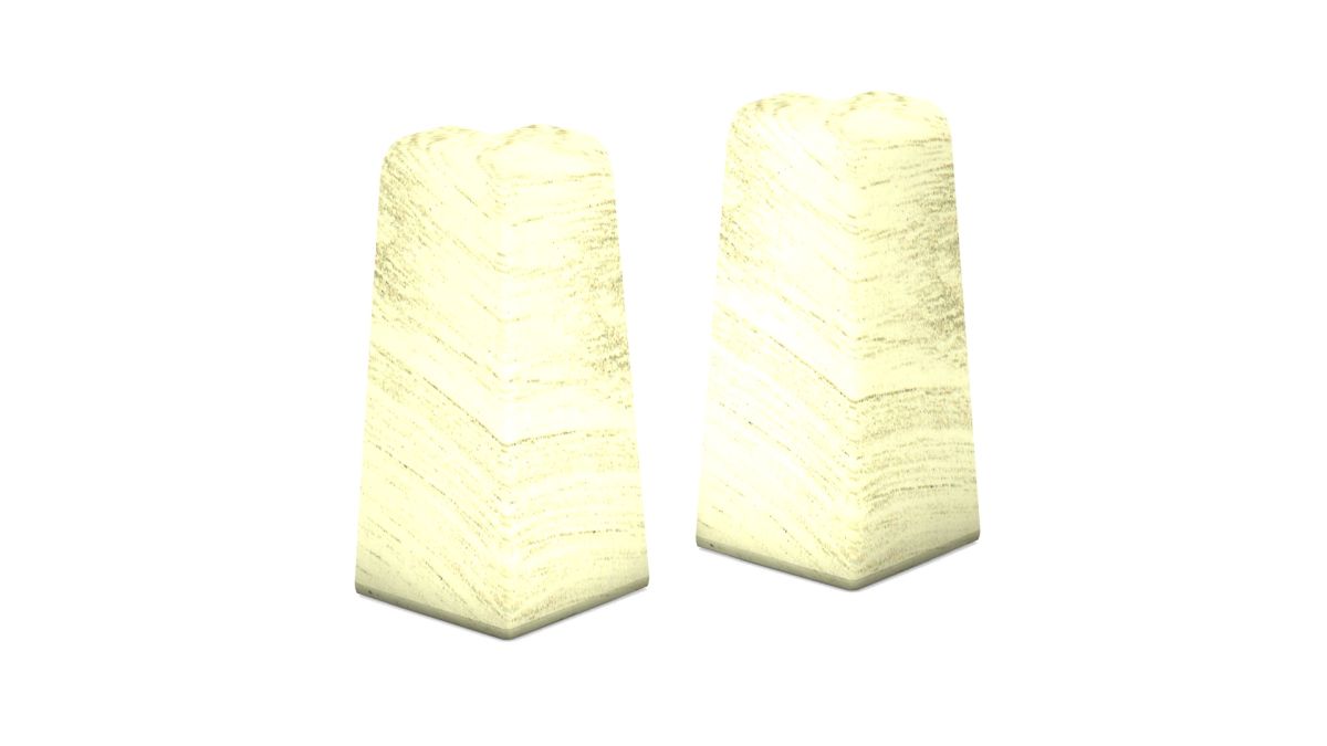 Prinz angles extérieurs pour MDF-sockeleiste 18 x 58 mm n° 809. - White oak