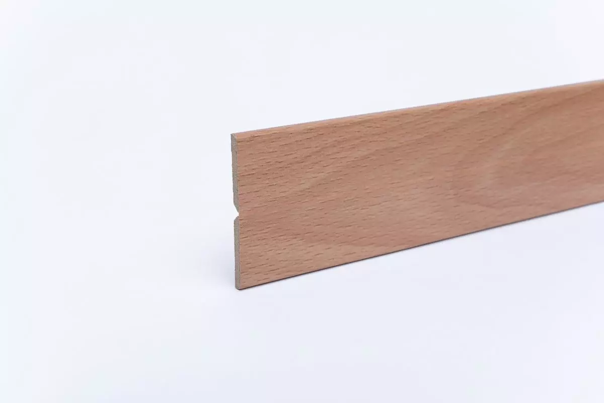 Knickleiste/Abschlusswinkel auf MDF-Träger in Holzoptik Buche