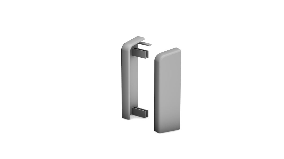 Prinz embouts - Plastique. pour teppich-einklebeleiste avec steg. - N° 810 - Gris argent