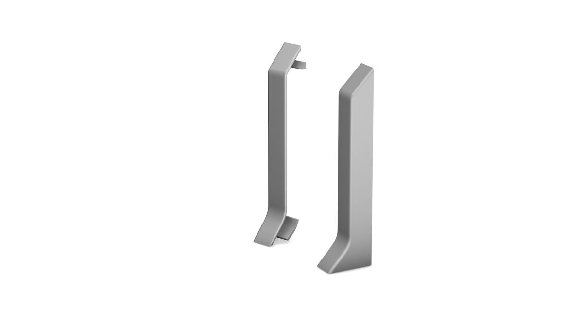 Prinz embouts - Plastique. pour hartschaum-plinthe 60 mm. - N° 811 - Argent