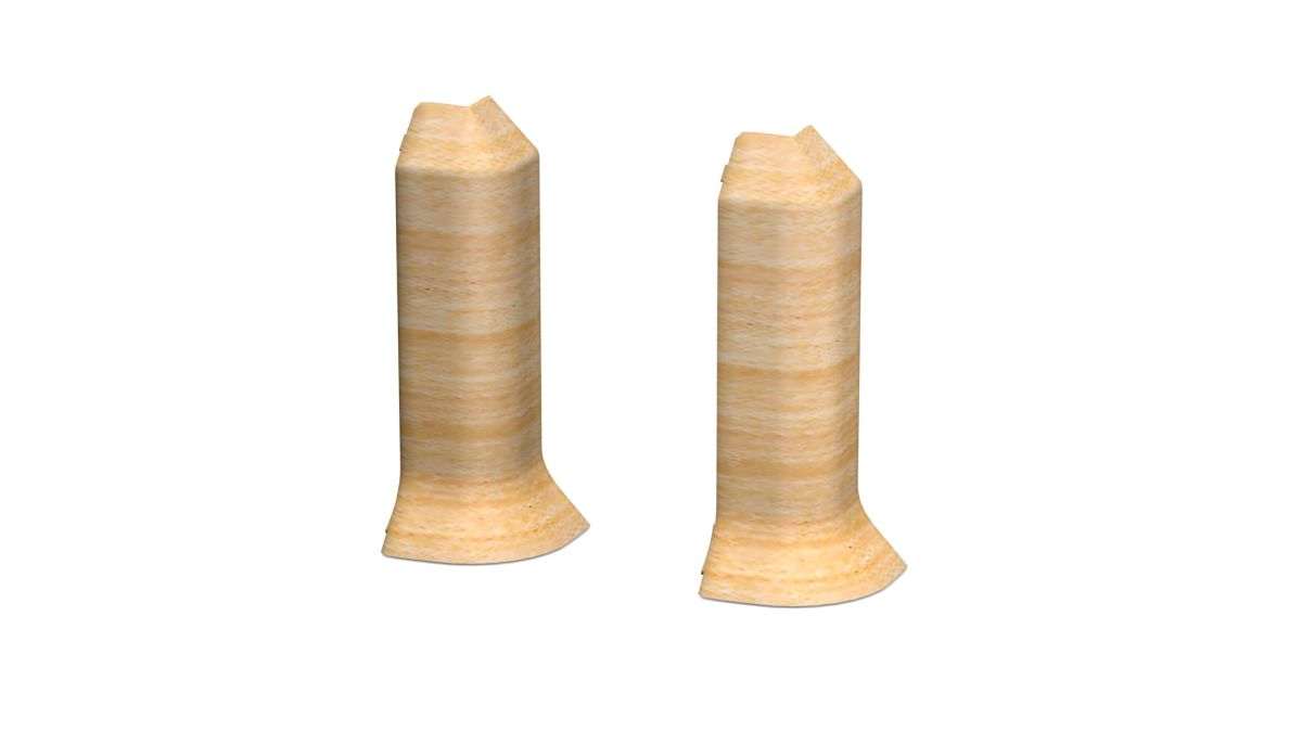 Prinz angles extérieurs - Plastique. pour hartschaum-plinthe 60 mm. - N° 811 - Érable