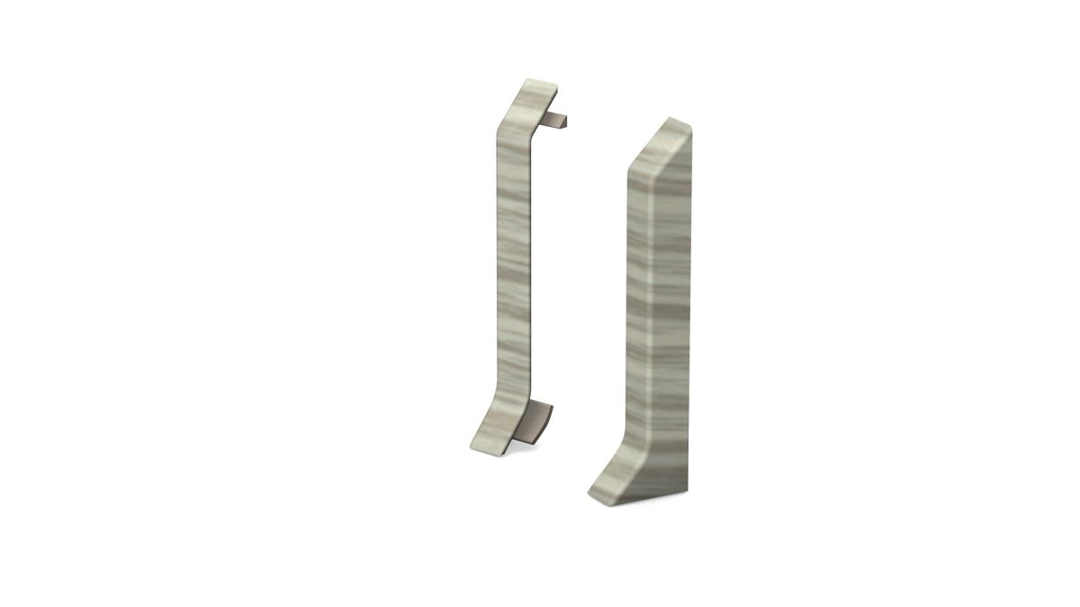 Prinz terminali - Plastica. per hartschaum-battiscopa 60 mm. - N. 811 - Rovere grigio