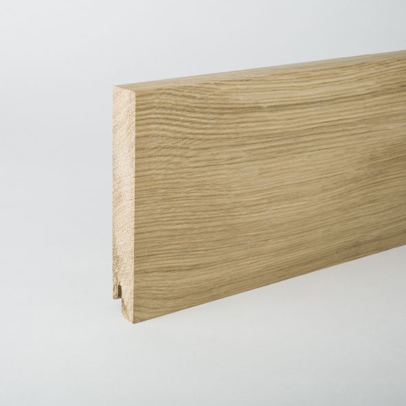 Plinthe en bois véritable carré 120mm chêne naturel