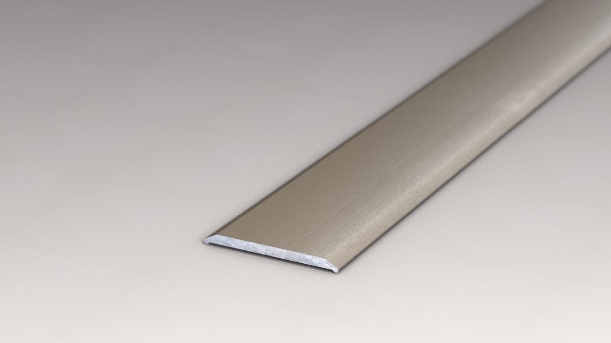 Profilé de transition 24 mm autocollant  acier inoxydable mat - 1,00 m