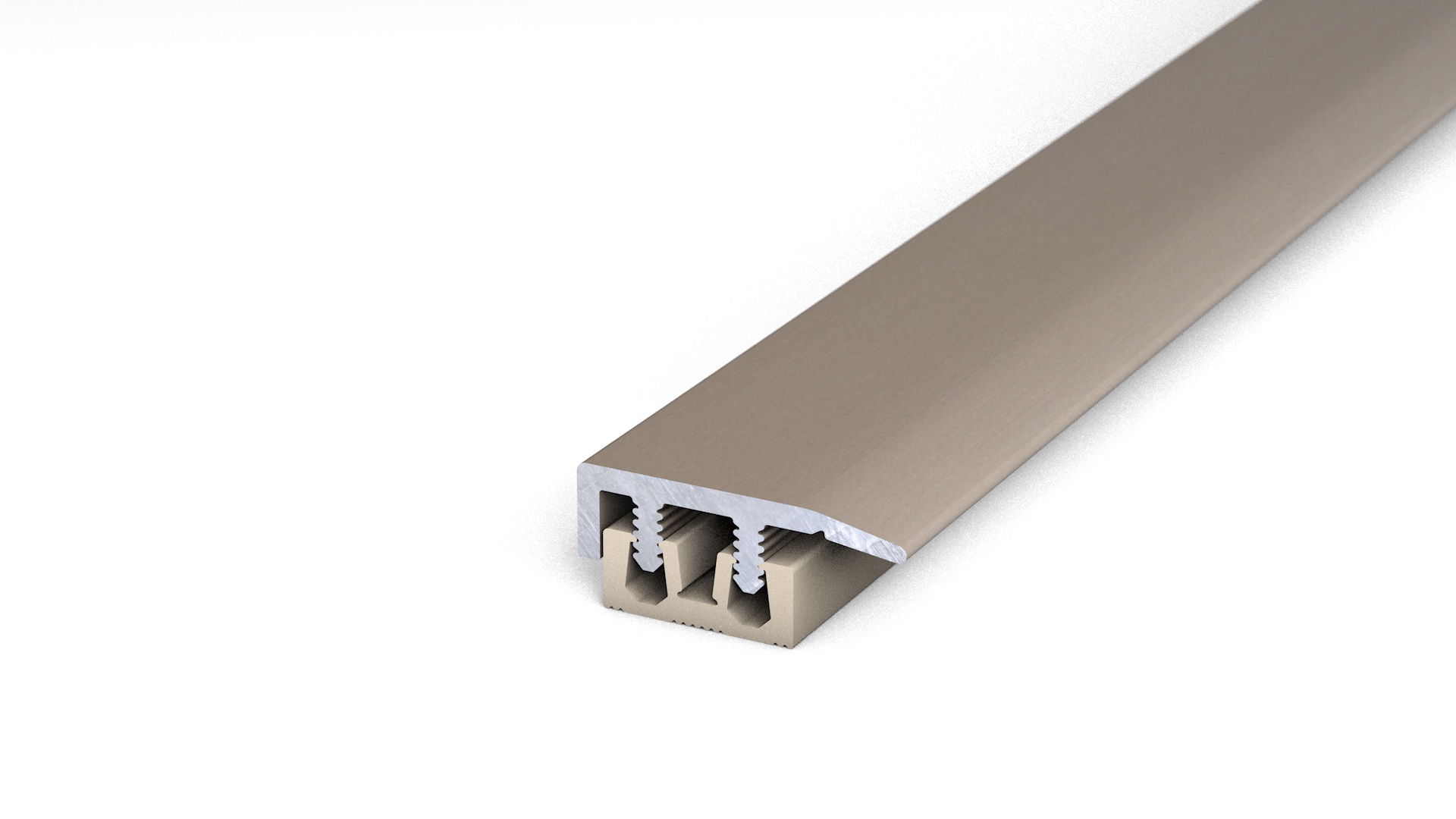 Prinz profi-design profilé de finition 21 mm - N° 333 - Acier inoxydable mat - 200 cm