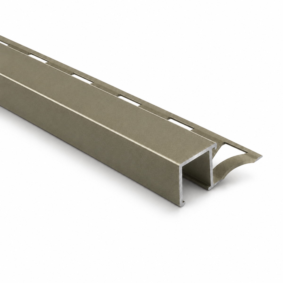 Profilé d'angle en aluminium « type Q » 8 mm - Acier inoxydable