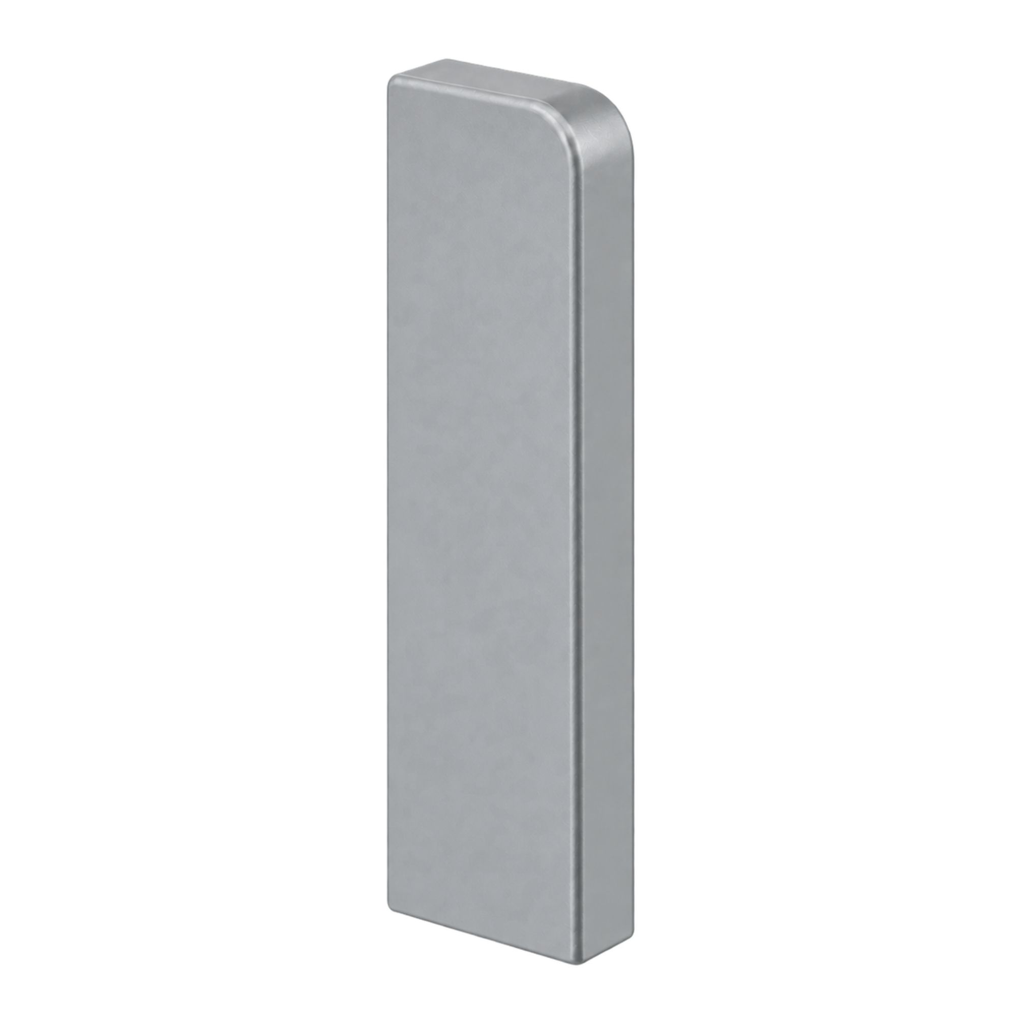 Embout gauche pour plinthe Pure-Flex 80 mm, gris aluminium
