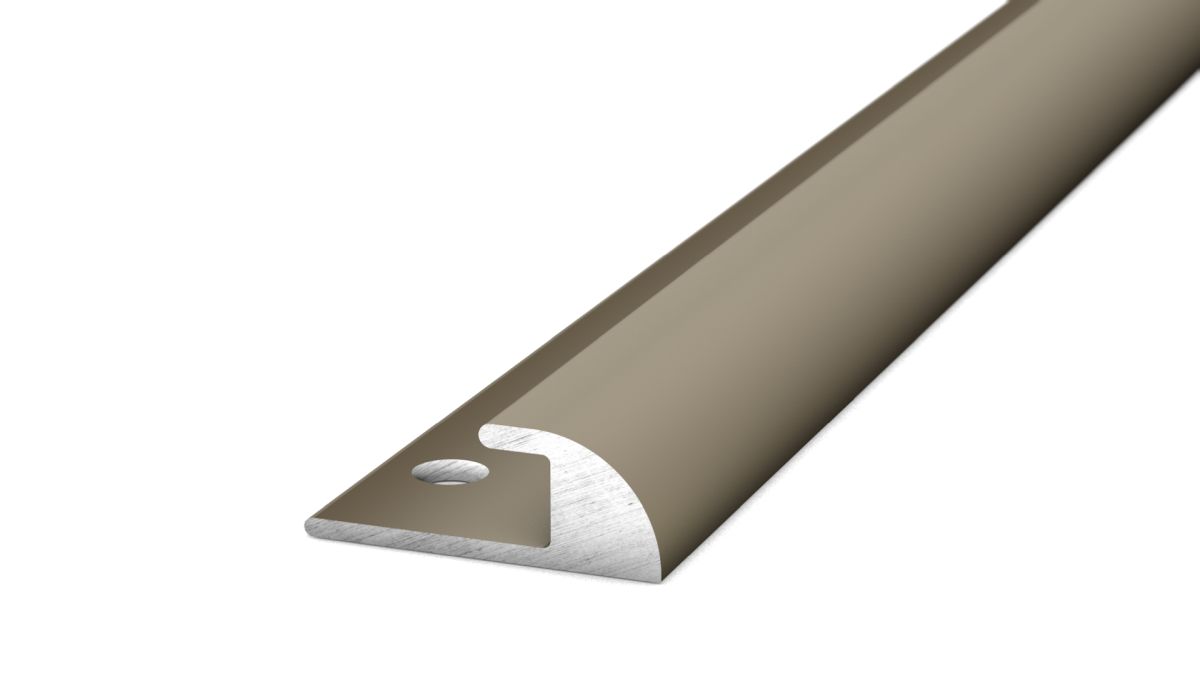 Prinz profilé de finition 20 x 7,4 mm - N° 153 - Acier inoxydable mat - 250 cm