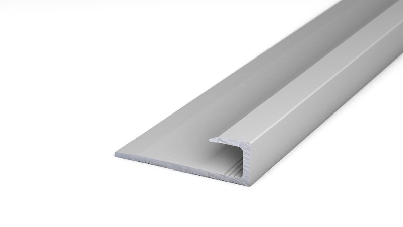 Profilé de finition en aluminium n° 144, 27 x 8,4 mm - Argent 270 cm