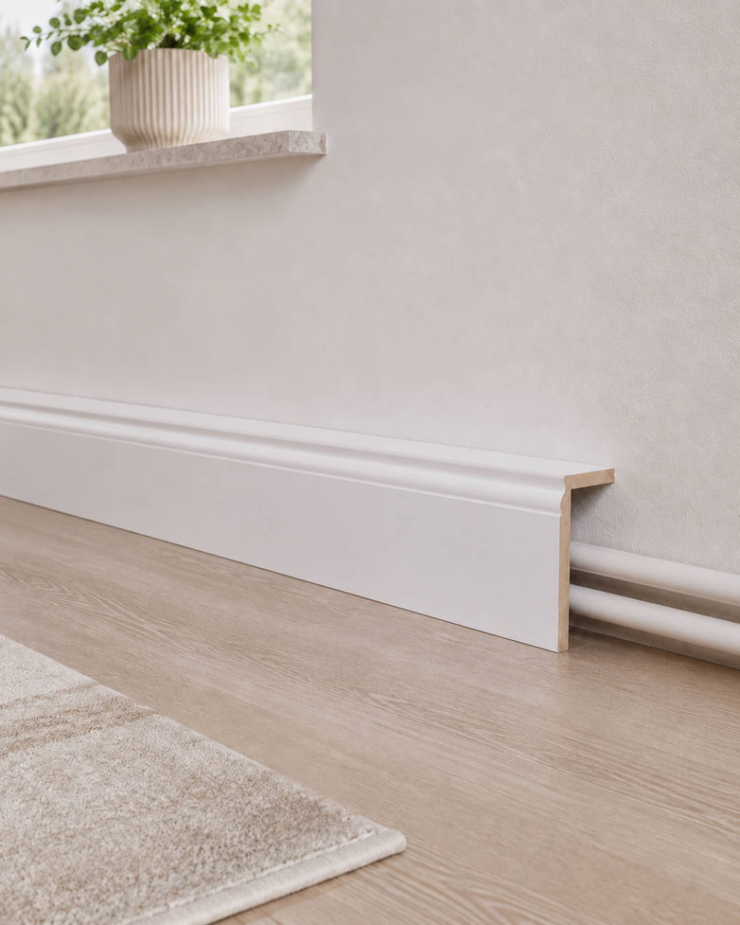 Copertura tubi del riscaldamento profilo berlinese 120 mm – Bianco