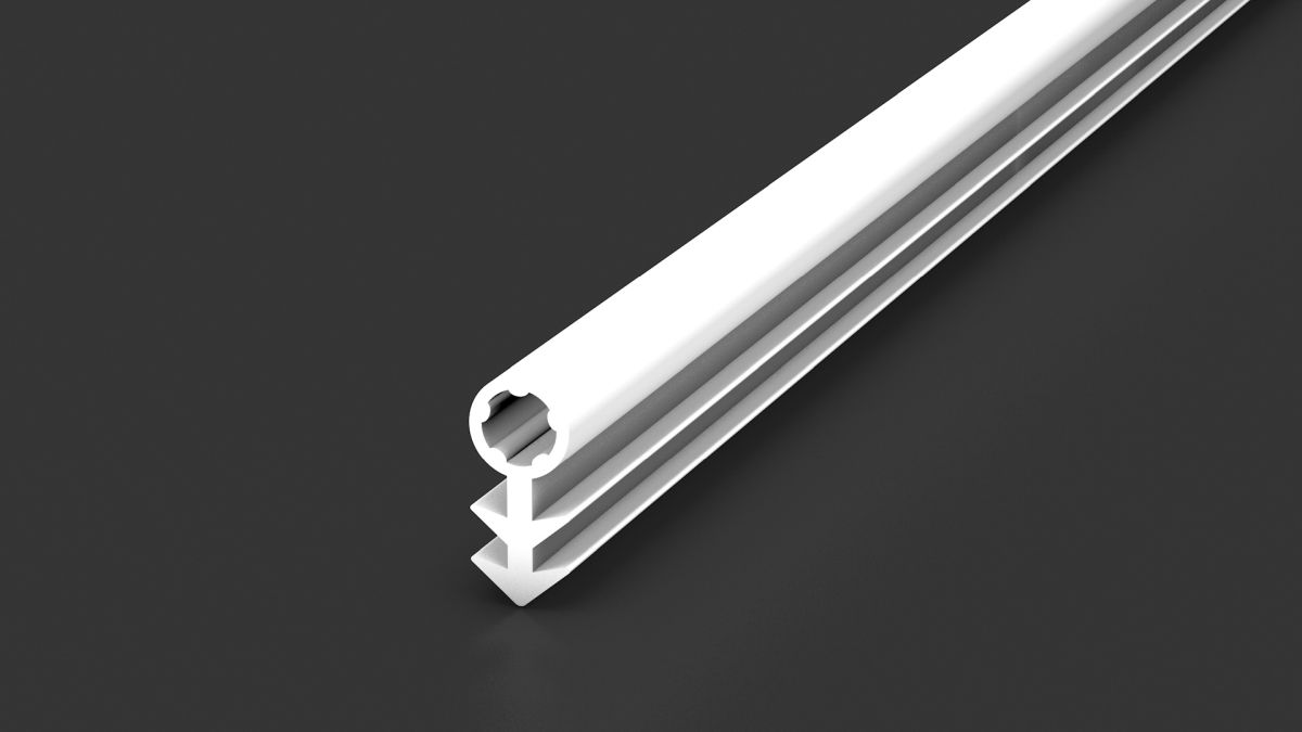 Prinz joint tubulaire pour aluminium-plinthe 4 mm - N° 354 - Blanc - 100 m