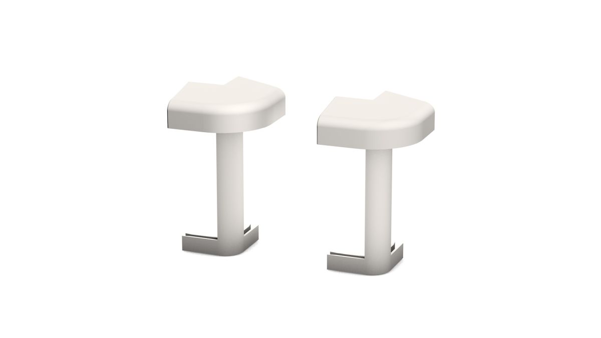 Prinz angles extérieurs - Plastique. pour teppich-einklebeleiste avec steg. - N° 810 - Blanc