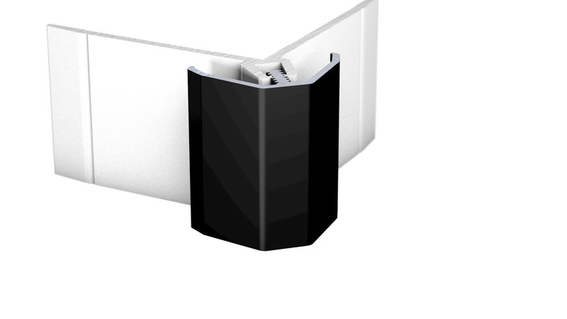 Cornière extérieure MuraTec en aluminium, noire - pour épaisseurs de revêtement 3,0 - 5,0 mm