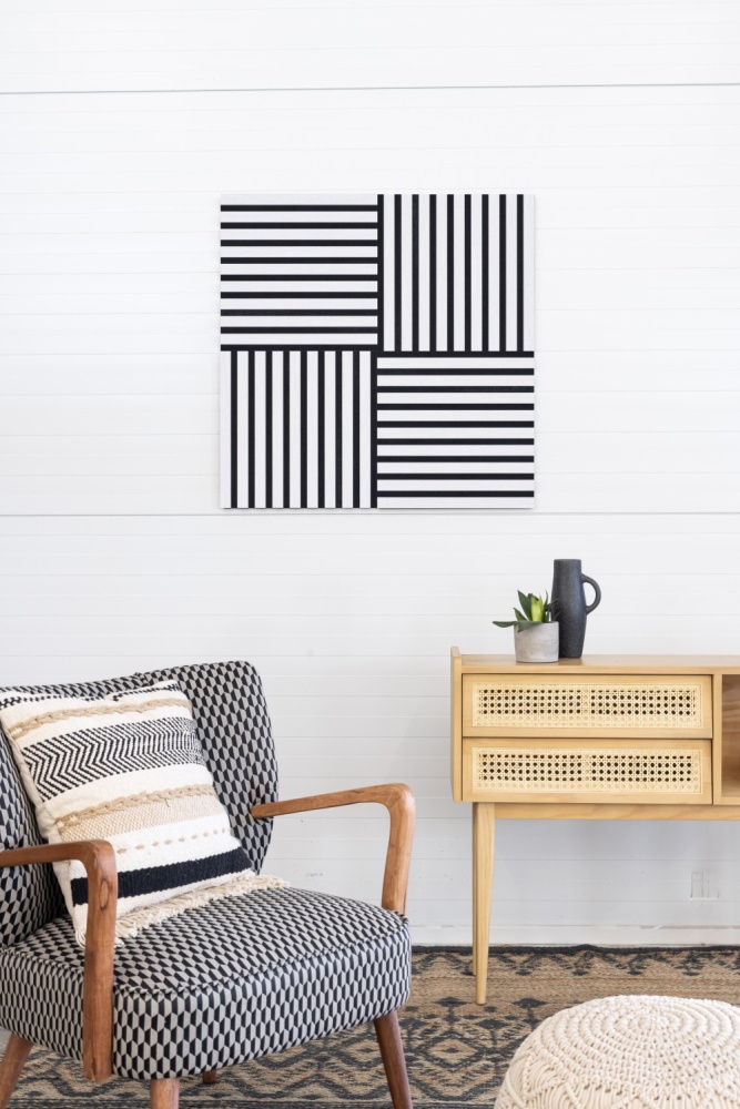 Panneau acoustique Acoustic+ Chêne Vintage 400 x 400 mm - Feutre acoustique noir