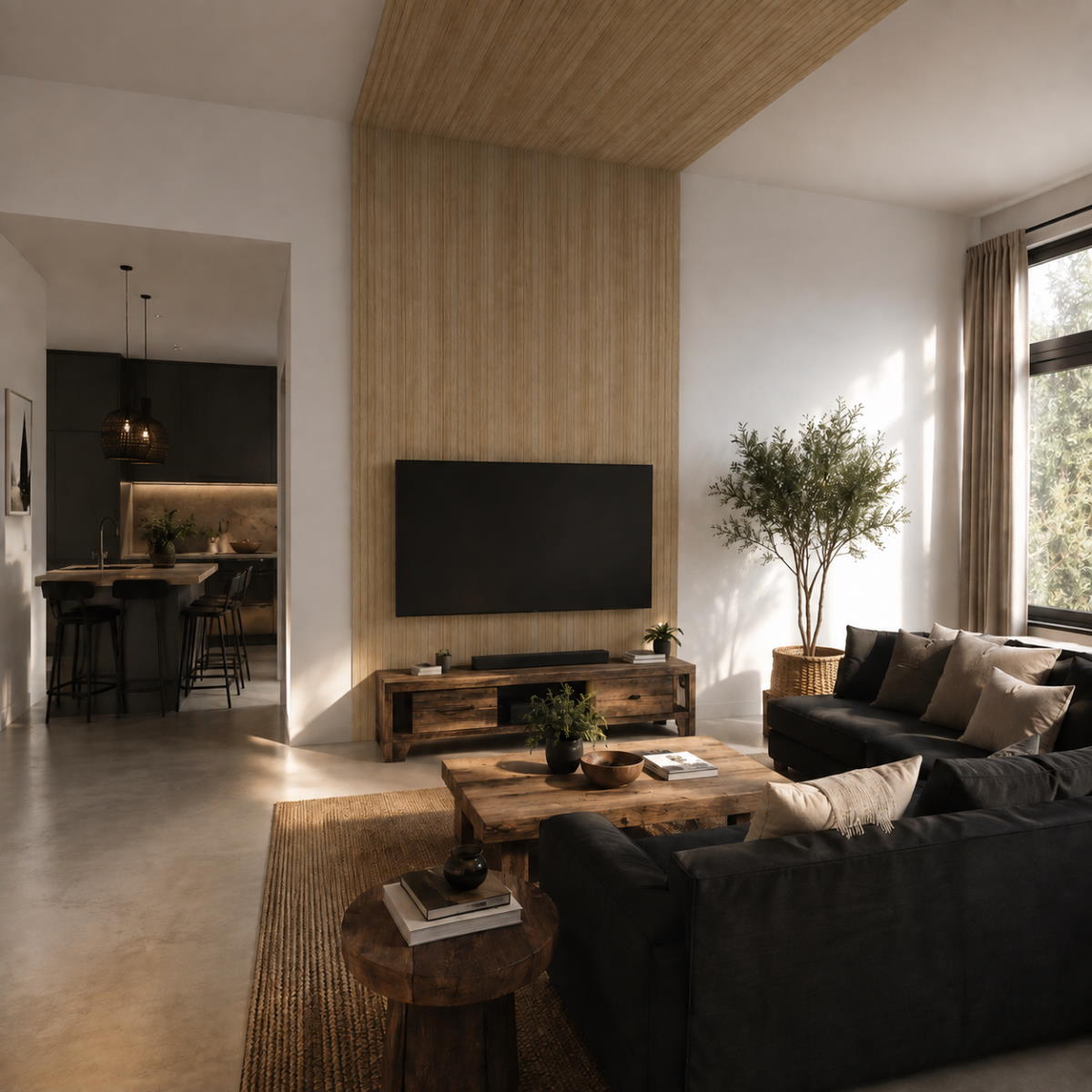 Panneau mural VERO Chêne nordique | Revêtement mural moderne en MDF 17 x 260 cm