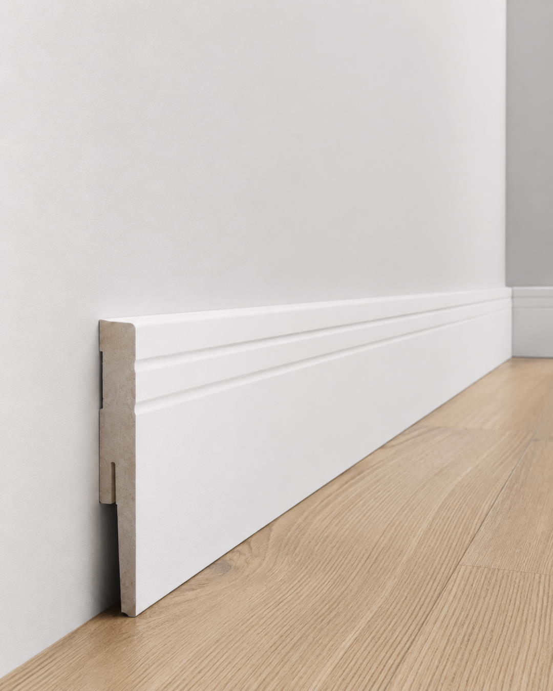 Rodapié Cottbusser perfil 100 mm MDF - blanco