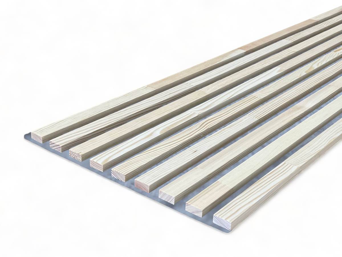 Panneaux acoustiques gris massifs 2600 x 400 mm pin - non traité