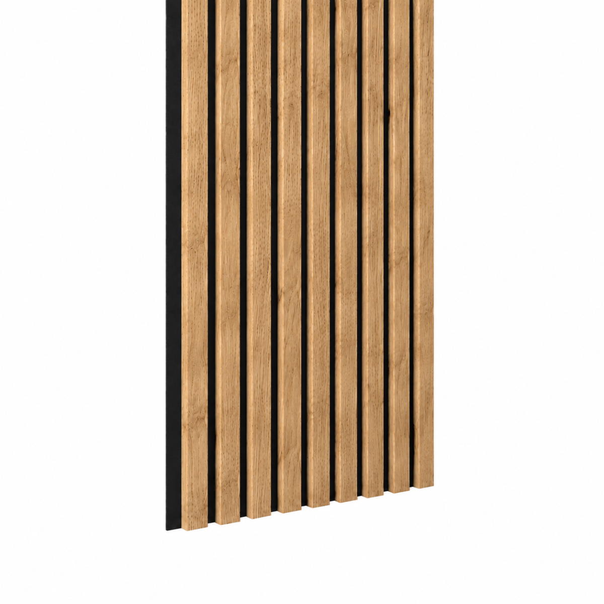 Panneau acoustique Acoustic+ Chêne Pure 2600 x 400 mm - Feutre acoustique noir