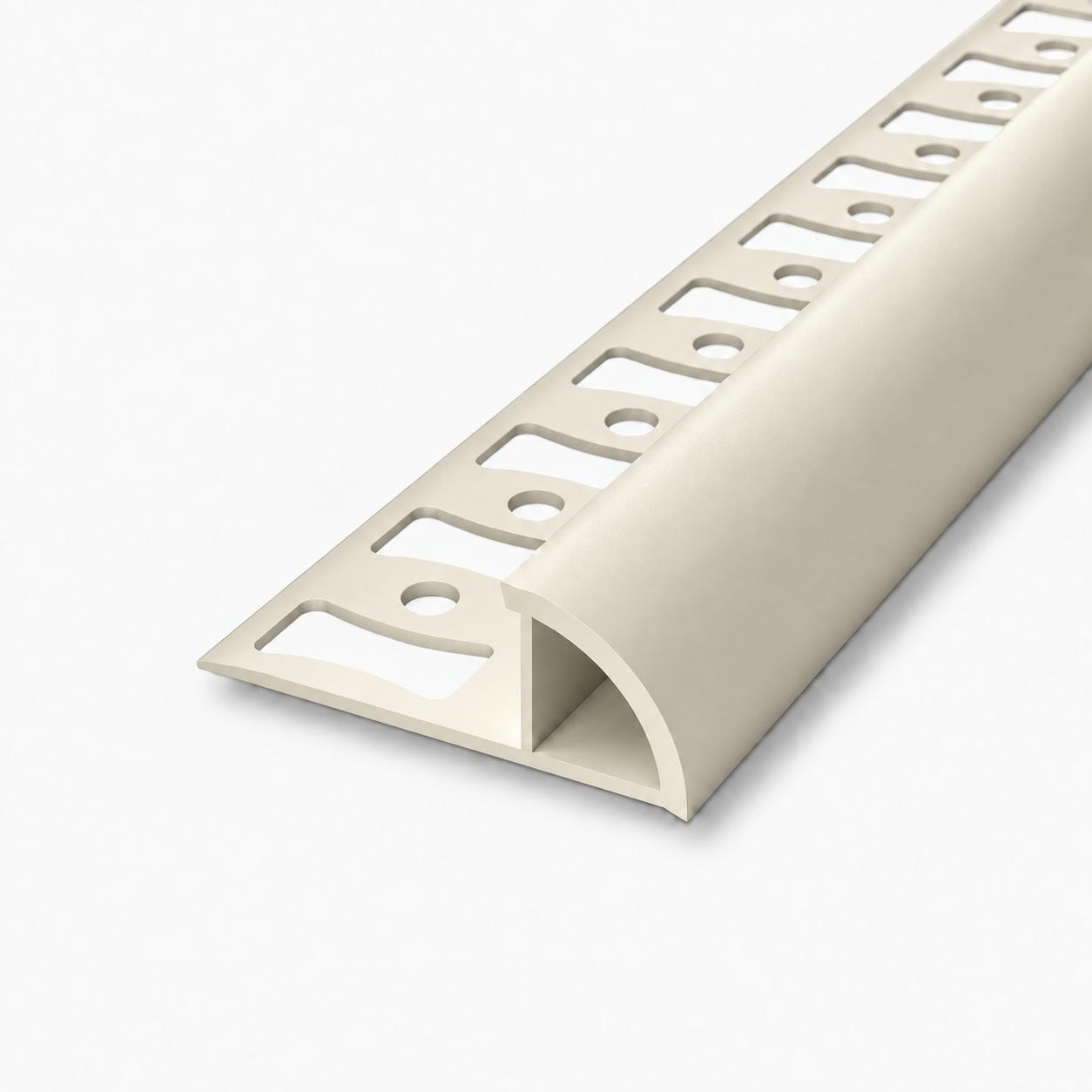 Profil quadrant fin angle en plastique 10 mm Ivoire