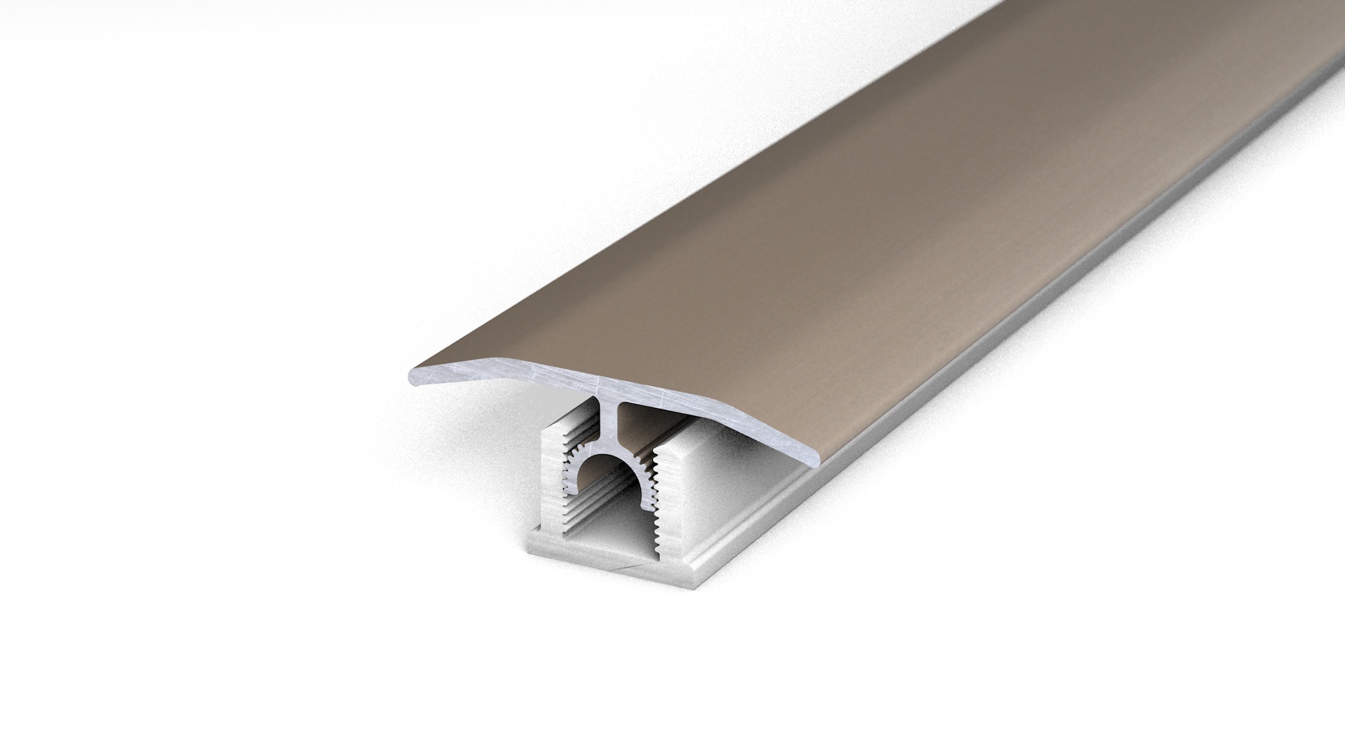 Prinz PROFI-TEC CORE profilé de transition 34 mm - N° 335 - Acier inoxydable mat - 200 cm