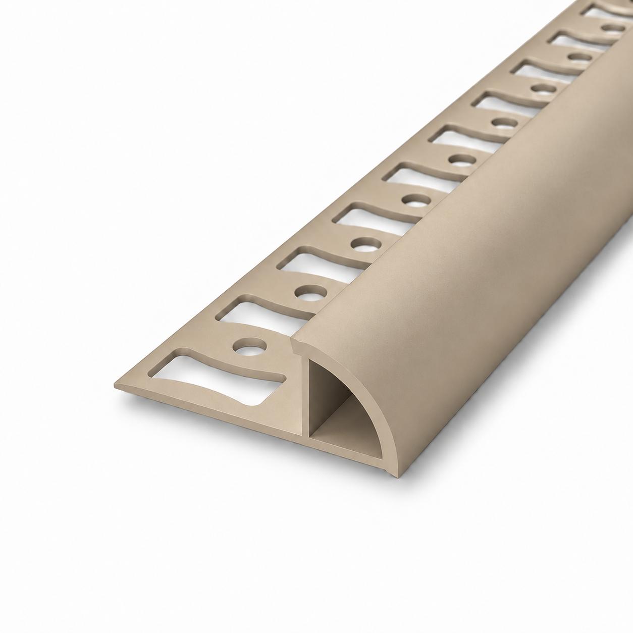 Profil quadrant fin angle en plastique 10mm beige