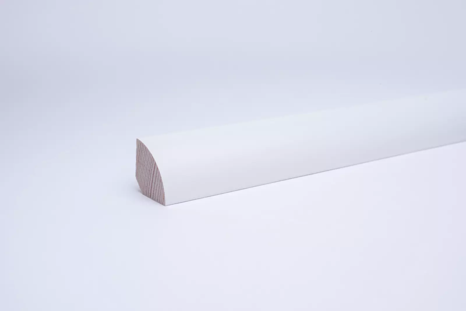 Viertelstableiste Massivholz 14 x 14 mm Weiß lackiert RAL9010