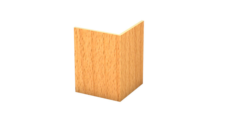 Prinz PVC-cornière de protection d’angle 30 x 30 mm - N° 804 - Hêtre - 250 cm