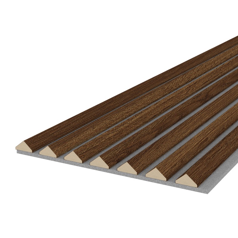 Échantillon K2 - Chêne foncé - Feutre acoustique Gris