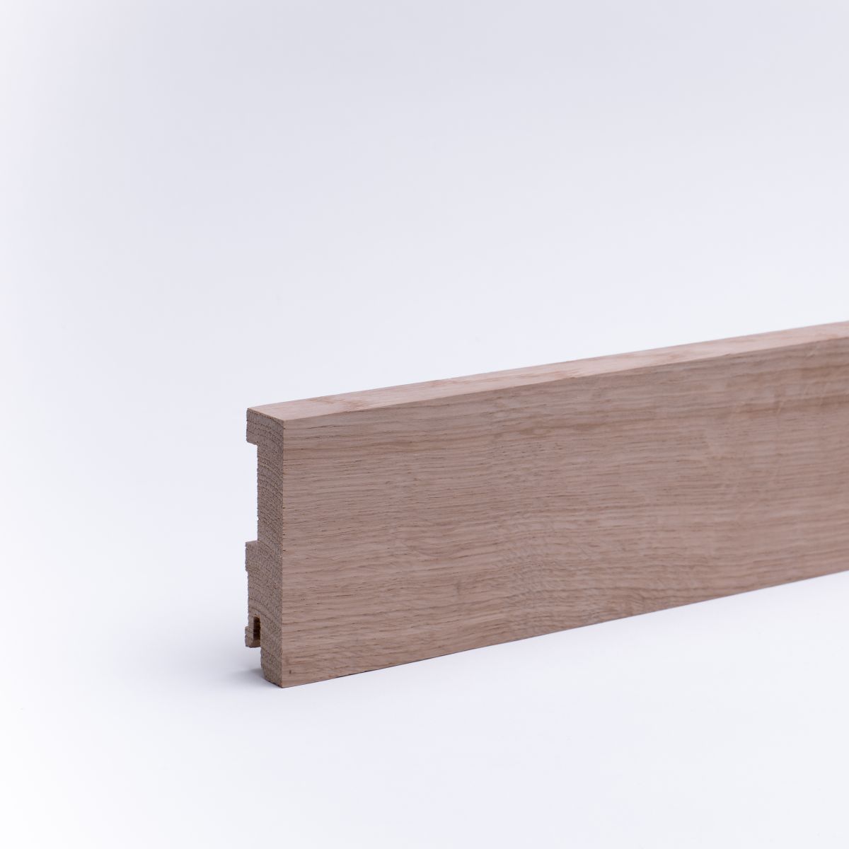 Plinthe en bois véritable carré 80mm chêne naturel