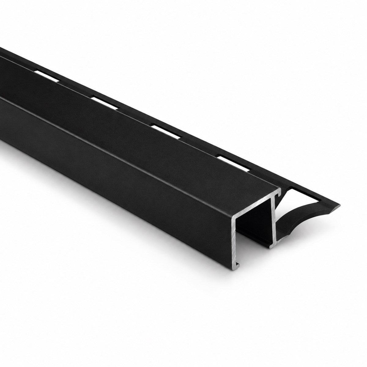 Profilé d'angle en aluminium « type Q » 8 mm - graphite