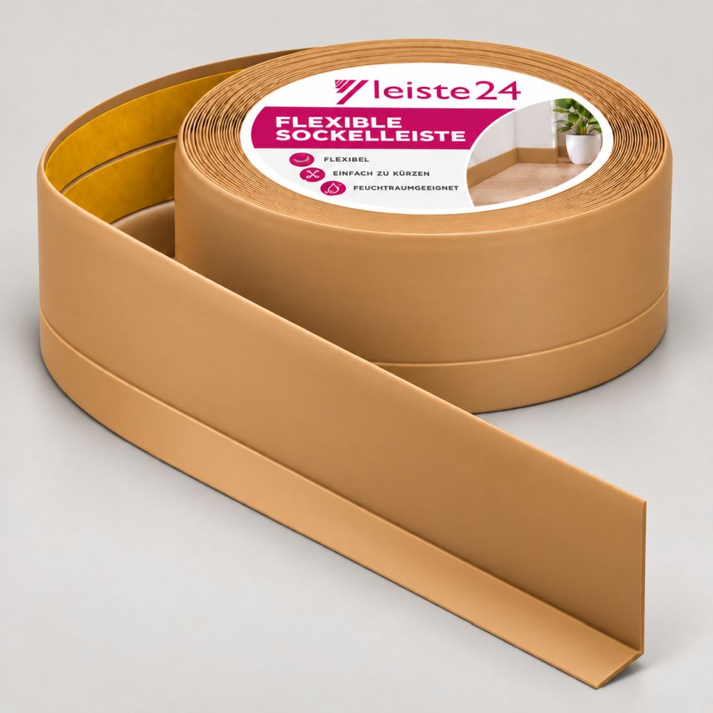 Plinthe souple brun clair 50 x 15mm